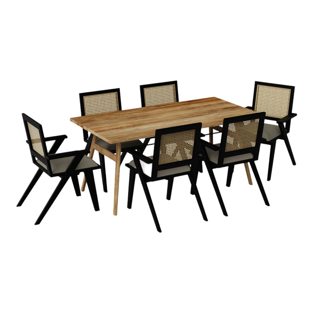Dining Table Set net material for back relaxing at best at nismaaya decor