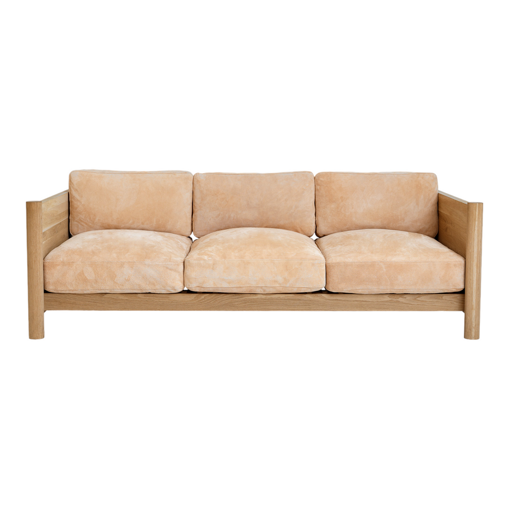 Nismaaya Fabian 3 Seater Oak Wood Sofa 2