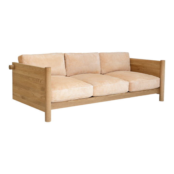 Nismaaya Fabian 3 Seater Oak Wood Sofa 3