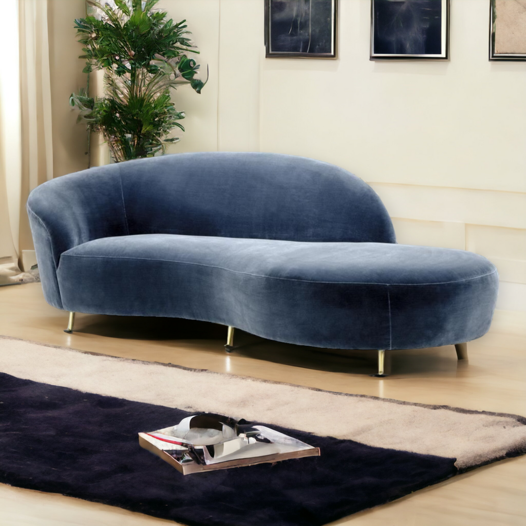 Fabiana 3 Seater Fabric Sofa Blue