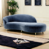 Nismaaya Fabiana 3 Seater Fabric Sofa Blue 1