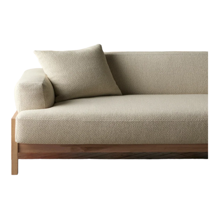 Nismaaya Fabrico 2 Seater Oak Wood Sofa 5