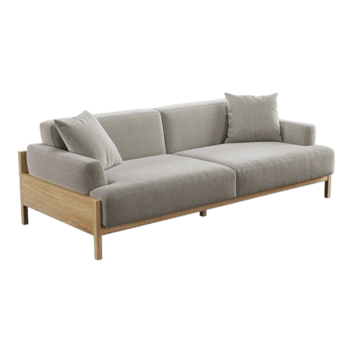 Nismaaya Fabrico 2 Seater Oak Wood Sofa 3