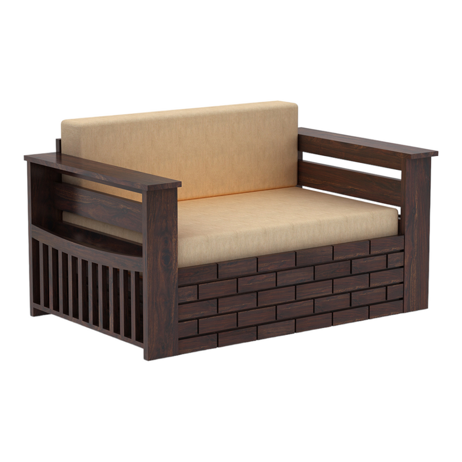 Harding 2 Seater Sheesham Wood Walnut Sofa – Nismaaya Decor