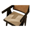 Nismaaya Hilarius Rattan Dining Chair Upholstered Seat Black 3