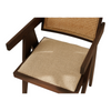 Nismaaya Hilarius Rattan Dining Chair Upholstered Seat Dark Brown 3