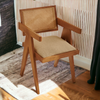 Nismaaya Hilarius Rattan Dining Chair Upholstered Seat Natural 01