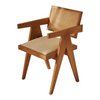 Nismaaya Hilarius Rattan Dining Chair Upholstered Seat Natural 1