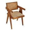 Nismaaya Hilarius Rattan Dining Chair Upholstered Seat Natural 2