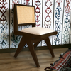 Nismaaya Hilderic Rattan Dining Chair Upholstered Seat Dark Brown