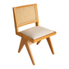 Nismaaya Hilderic Rattan Dining Chair Upholstered Seat Natural 2