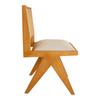 Nismaaya Hilderic Rattan Dining Chair Upholstered Seat Natural 3