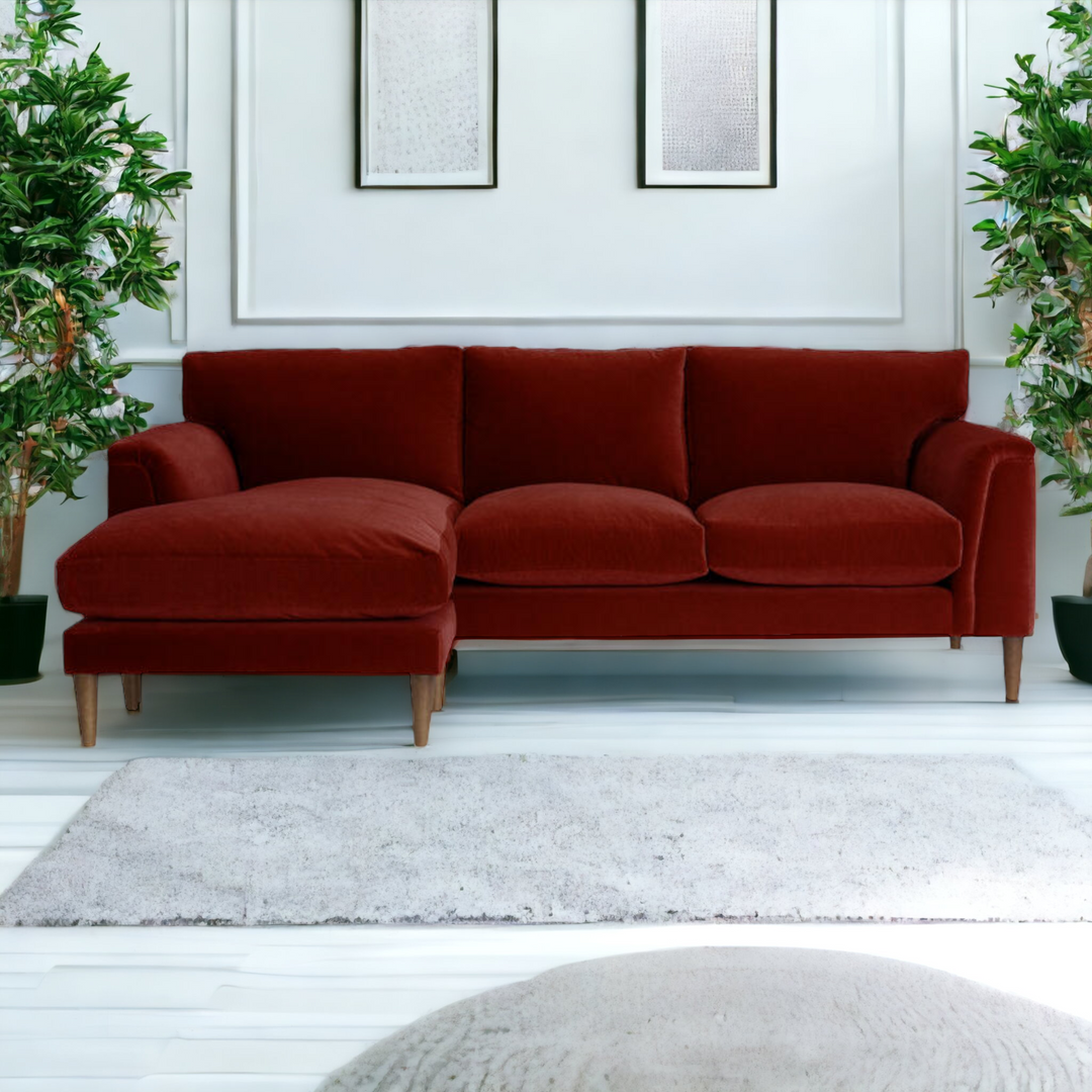 L Shaped velvet Sofa increase your corner attractions