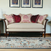 Nismaaya Inez Teak & Fabric 3 Seater Sofa