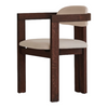 Nismaaya Jessie Dining Chair Upholstered Seat Dark Brown 3