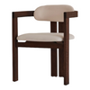 Nismaaya Jessie Dining Chair Upholstered Seat Dark Brown 2
