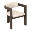 Nismaaya Jessie Dining Chair Upholstered Seat Dark Brown 1