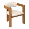 Nismaaya Jessie Dining Chair Upholstered Seat Natural 1