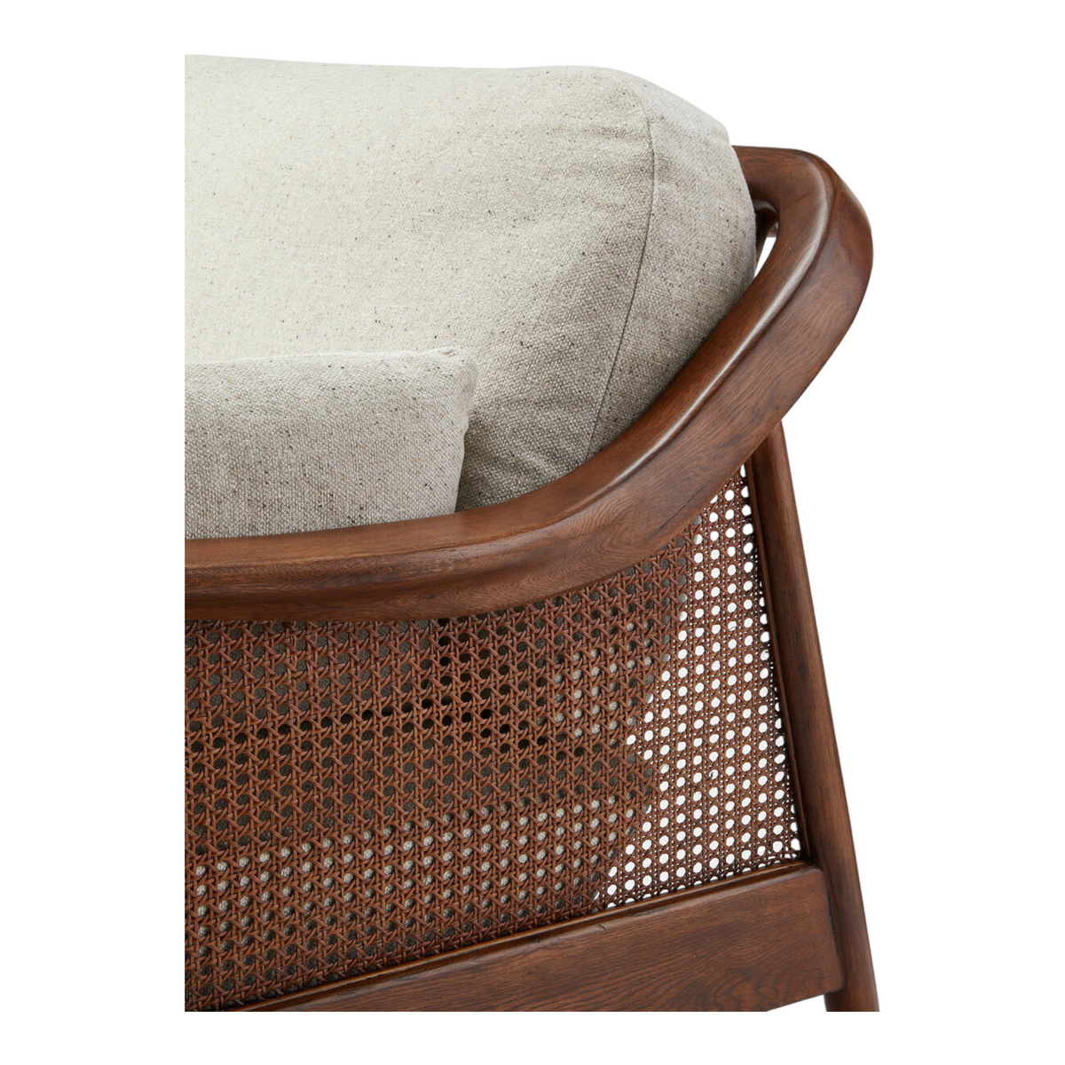 Marika 1 Seater Teak Wood & Rattan, Antique Brass Sofa – Nismaaya Decor