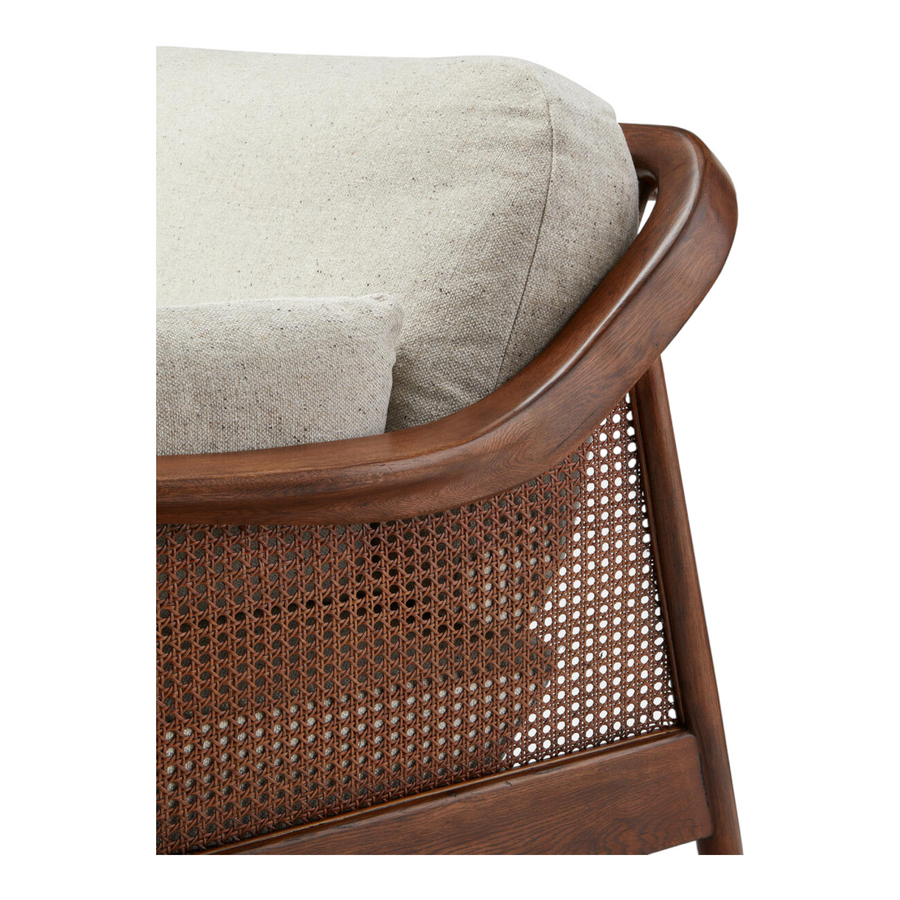 Marika 1 Seater Teak Wood & Rattan, Antique Brass Sofa – Nismaaya Decor