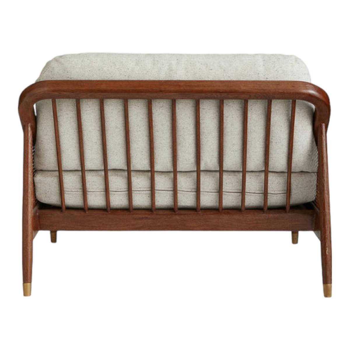 Marika 1 Seater Teak Wood & Rattan, Antique Brass Sofa – Nismaaya Decor