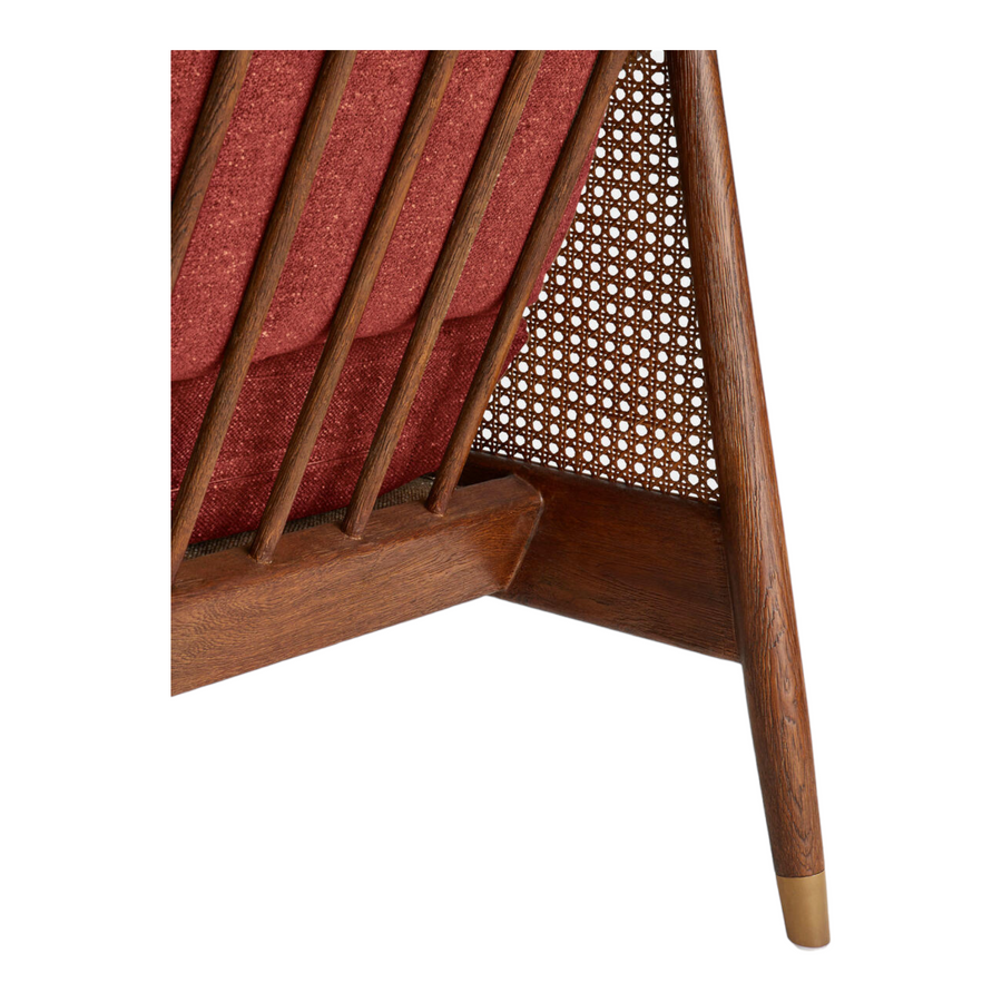 Marika 1 Seater Teak Wood & Rattan, Antique Brass Sofa – Nismaaya Decor
