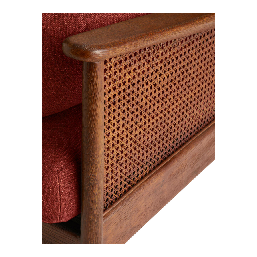 Marika 1 Seater Teak Wood & Rattan, Antique Brass Sofa – Nismaaya Decor