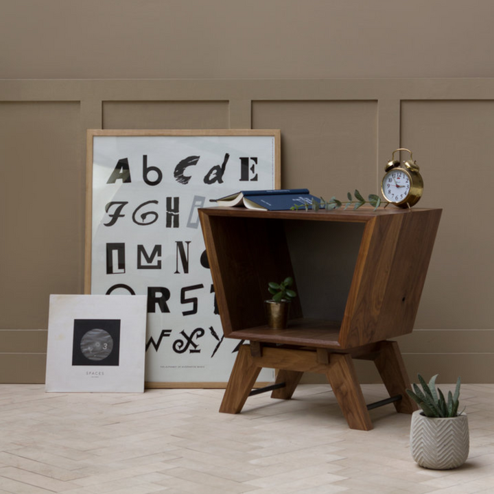 walnut bedside cabinet table black chest and drawer best design 2024
