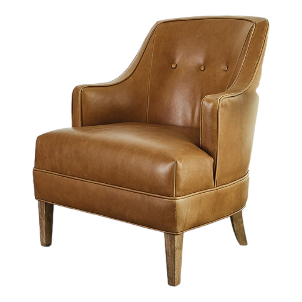Nismaaya Paddy Leather Arm Chair Brown 2