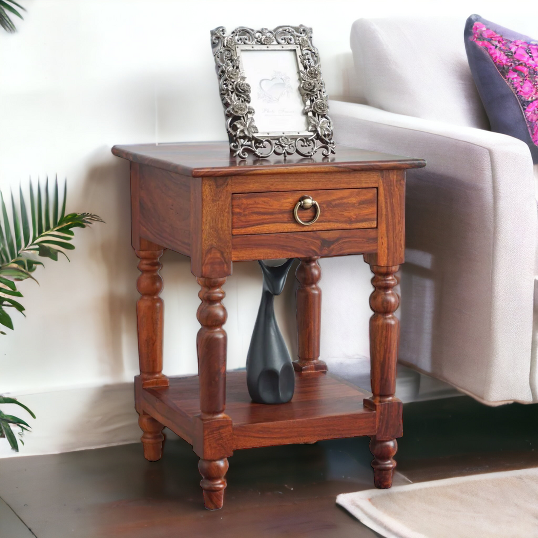 best quality Bedside Table with storage Honey Finish online