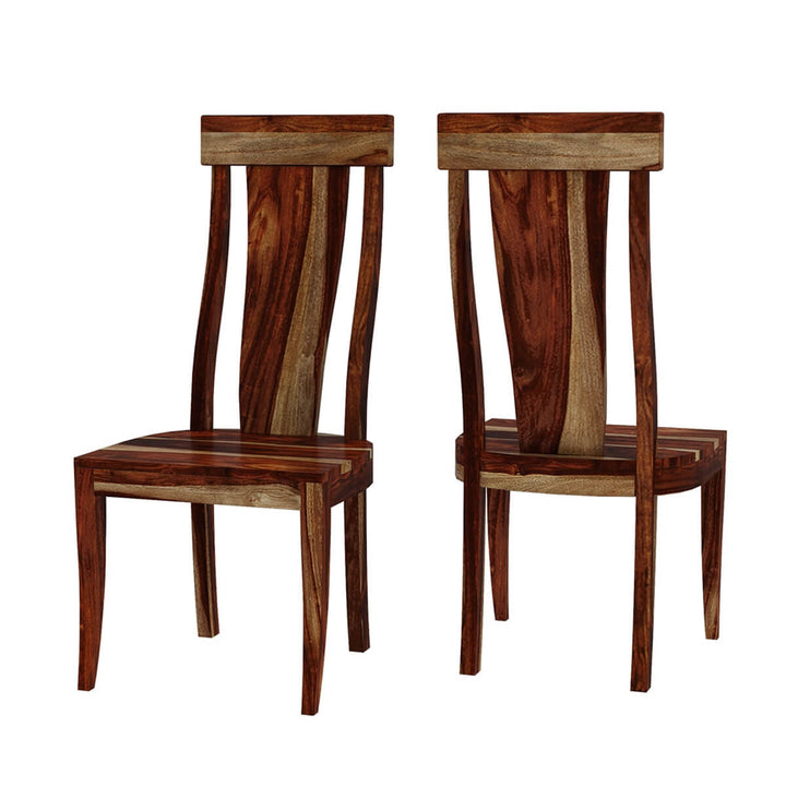 Nismaaya Single Slat Back Solid Wood Dining Chair 5