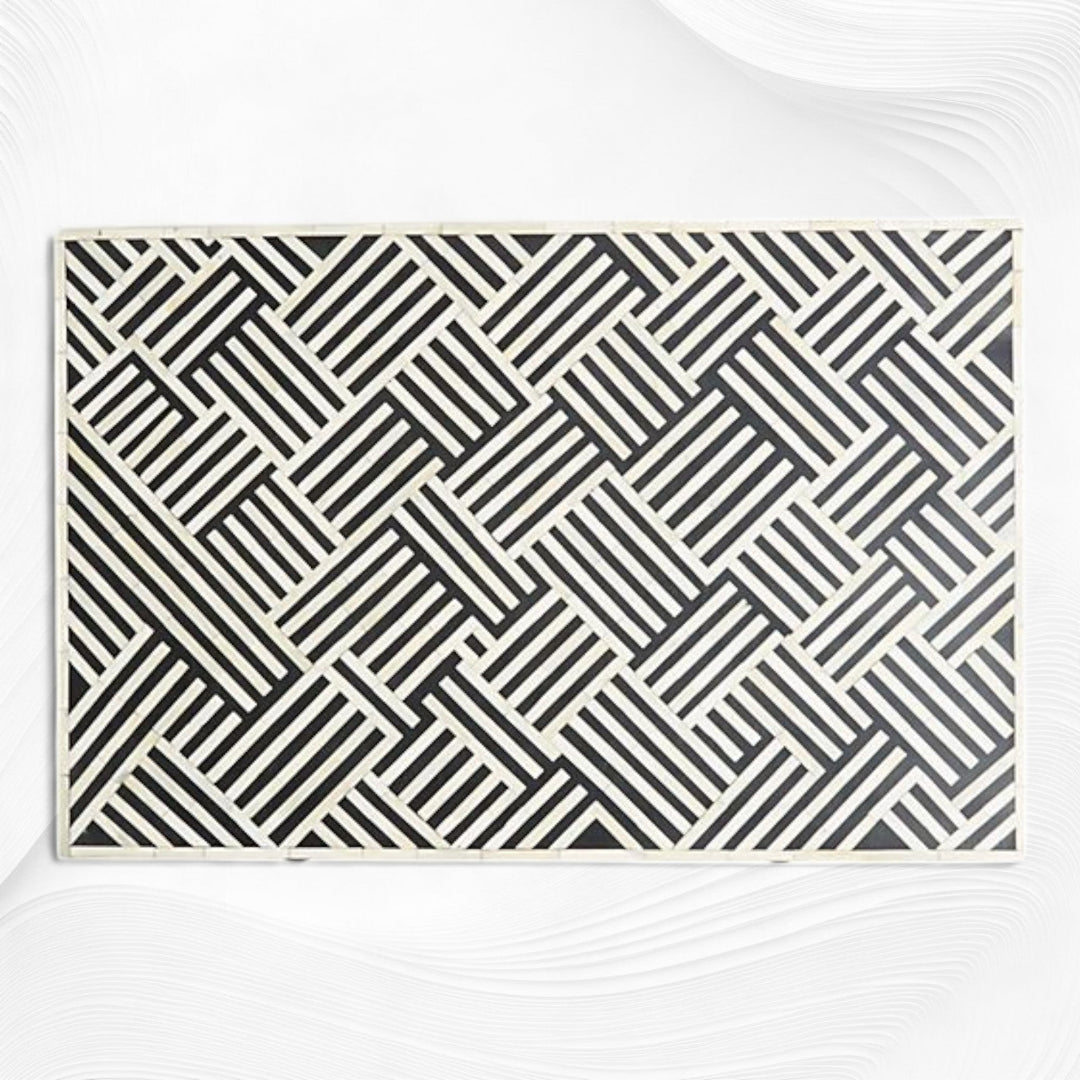 Optical Inlay Coffee Table Black 5