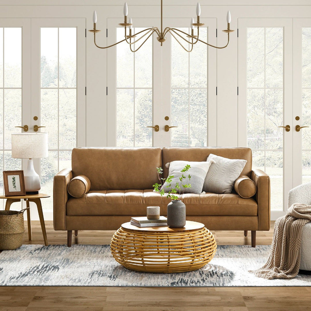 Patrice Leather Seater Sofa