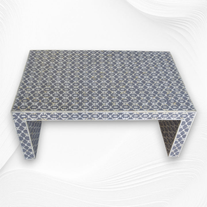 Quote Bone Inlay Center Table Grey