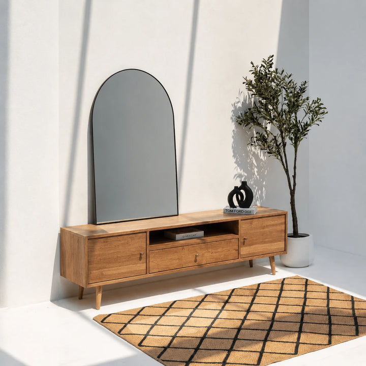 low tv stand wood