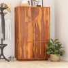 Nismaaya Adan Solid Wood Large Modern Clothing Armoire Cupboard