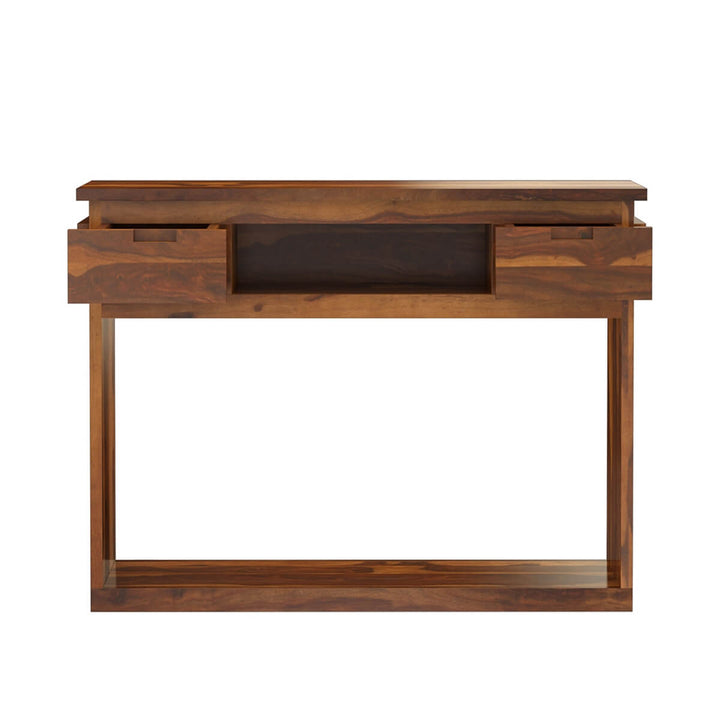 Admetus Rustic Solid Wood Console Table with 2 Drawers