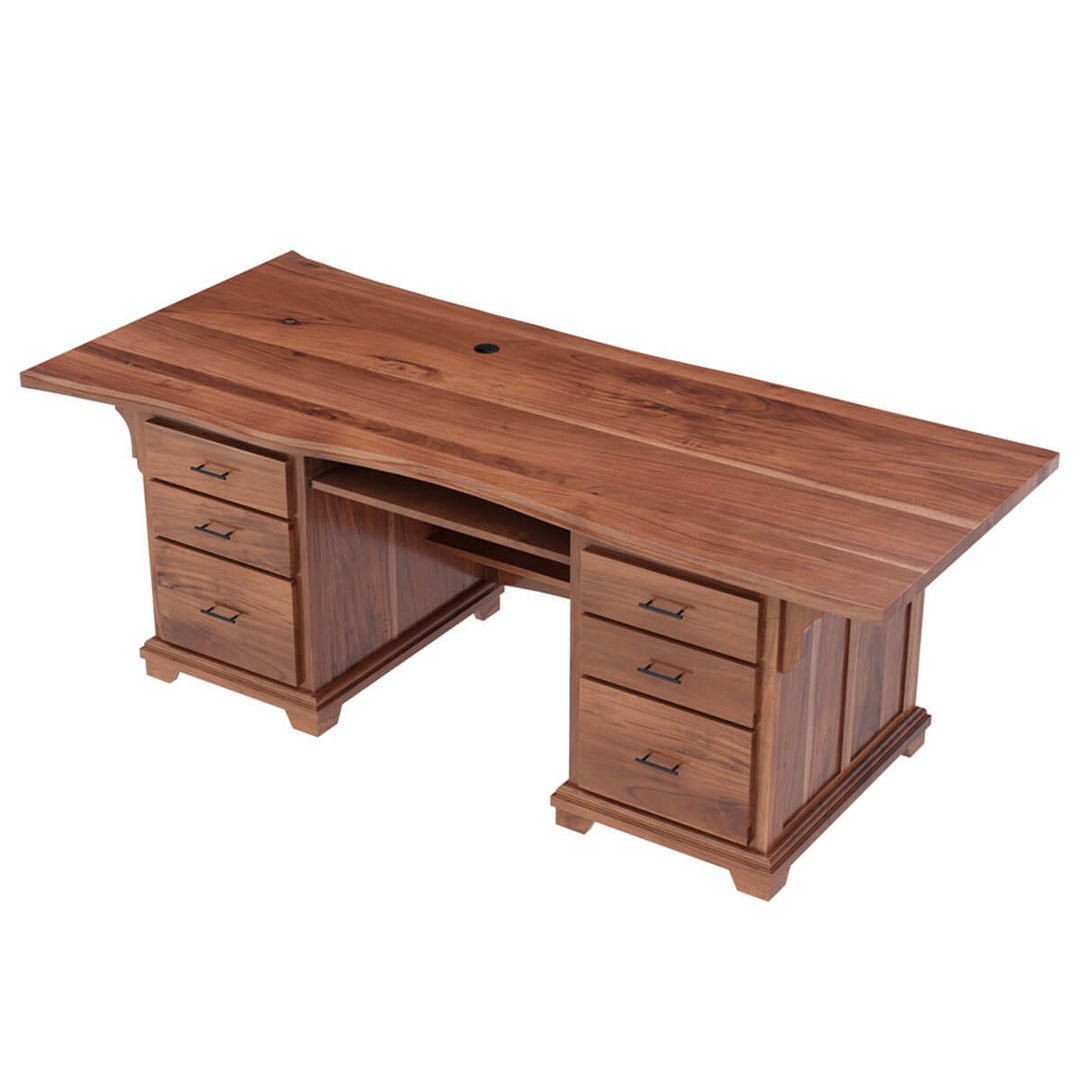 Nismaaya Ace Large Solid Wood Home Office Executive Desk