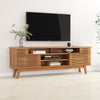 Nismaaya Aaron Mid-Century Modern Solid Teak wood TV Media Cabinet