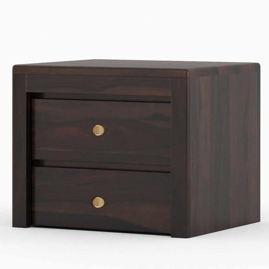 Rosewood 2 Drawer Nightstand