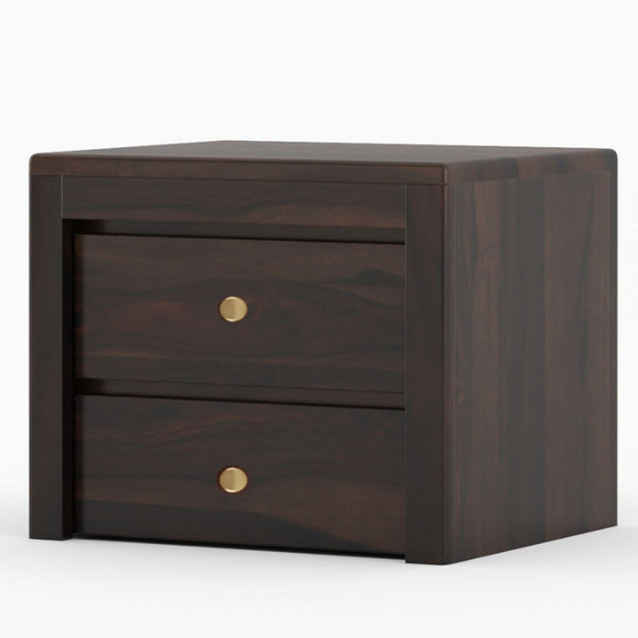 Rosewood 2 Drawer Nightstand