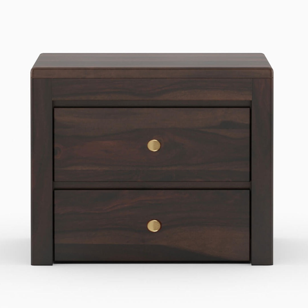 Rosewood 2 Drawer Nightstand