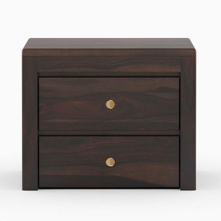 Rosewood 2 Drawer Nightstand
