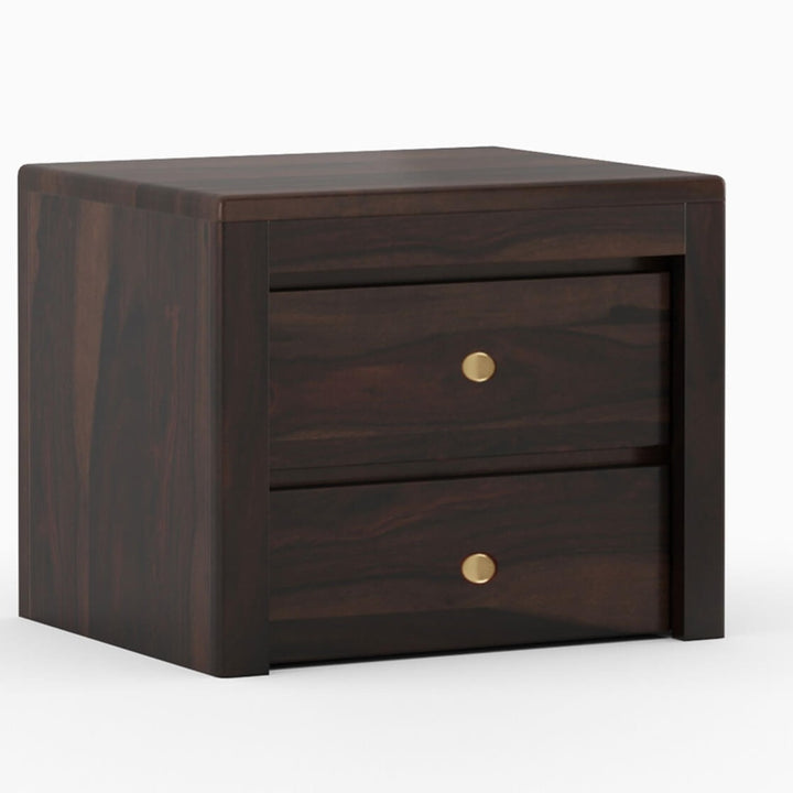 Rosewood 2 Drawer Nightstand