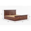  Mahina King Size Bed With Storage Walnut 6