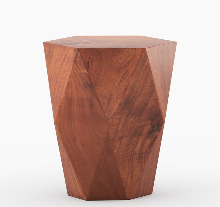 Adelio Modern Solid Wood Diamond End Table