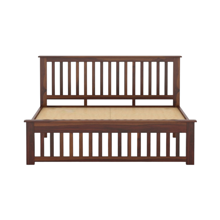 Mahkah King Size Bed Without Storage Walnut 5