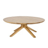 Nismaaya Cache Oak Wood Round Coffee Table