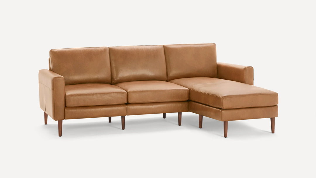 L Shape Leather Brown Sofa at best price in india