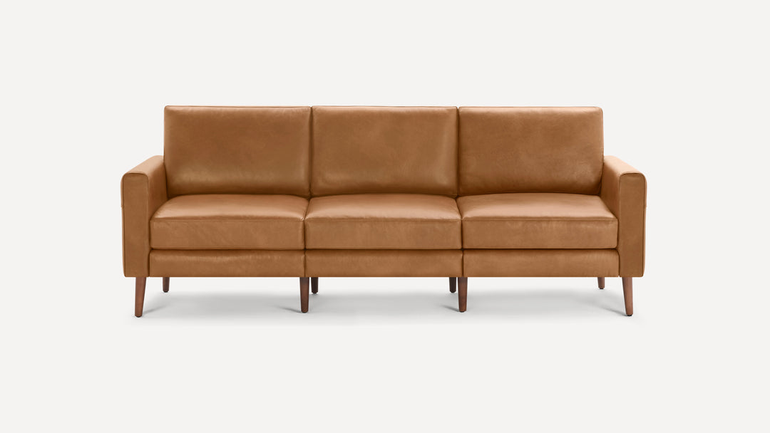 Nismaaya Camille 3 Seater Leather Sofa